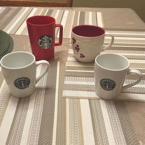 X4‎ Mixed Lot of  Starbucks Mugs 15oz., (8oz.x2), 16oz.